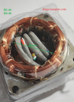 Stator quạt điện / Cục đồng quạt điện / Sa quạt máy / phe quạt điện / Cuộn dây quạt hộp. lốc quạt B3-44 / B3-46 / B4-44 / B4-46 . Vuông 75mm (100% dây đồng)