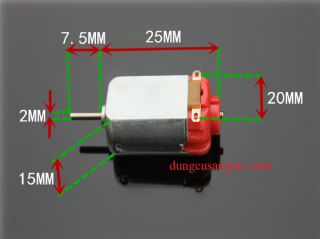 Motor DC mini 130 3-6V 14500 vòng/phút kèm bát cố định