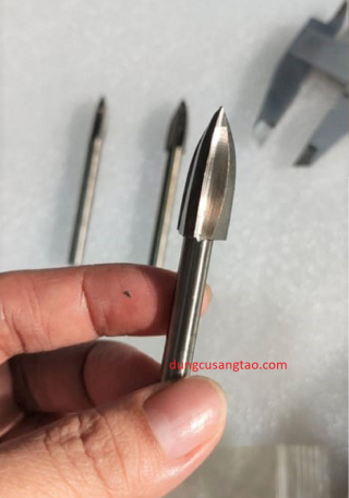 Đầu khắc gỗ 3 khía trục 6mm
