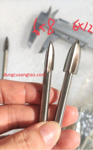 Đầu khắc gỗ 3 khía trục 6mm