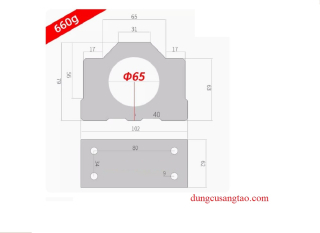 Bát giữ motor CNC 65mm kiểu 2/ Gá spindle 800w