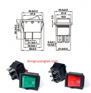 Công tắc 6 chân có đèn