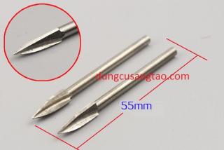 Đầu khắc gỗ 3 khía trục 3mm