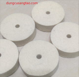 Đầu len cứng chà bóng / đĩa mài bóng bằng len D75mm