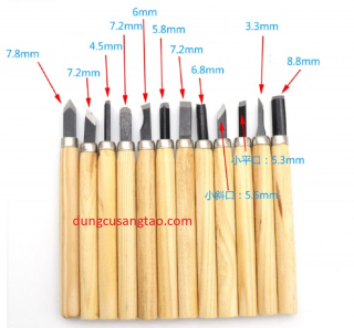 Đục gỗ cầm tay 12 món