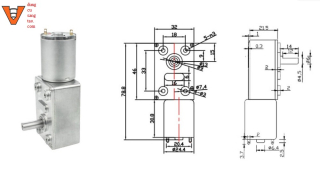 Động cơ giảm tốc JGY370 DC bánh răng tự khóa mô-men xoắn cao 6V 210rpm / 12V 210rpm / 12V 130rpm