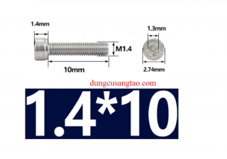 Ốc lục giác Inox M1.4 / bu lông M1.6