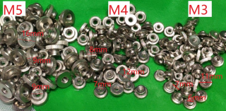 Đai ốc tán lớn / Núm vặn kim loại - lỗ thông (sắt tráng kẽm) M3 M4 M5 M6 M8