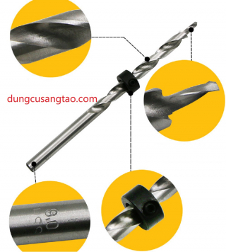 Mũi khoan xiên 2 tầng trụ xoắn 4.2-9mm, chuôi tròn dài 170mm