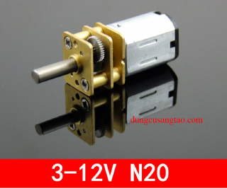 Motor hộp số mini JGA12-N20  3-12V 150 vòng/phút - 300 vòng/phút / Động cơ giảm tốc mini