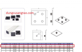 Nắp nhựa nhôm 2020- 2040