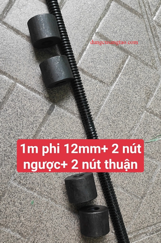 Vít me T screw thép phi T12x3 và phi T16x4 (ren thuận - ren ngược)