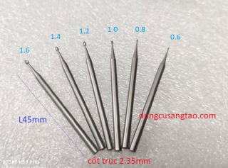 Đầu làm gỗ lũa Germany - Loại Peach pin / Mũi quả đào cán 2.35mm
