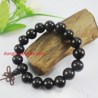 Vòng hạt gỗ mun đen