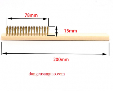 Bàn chải cước đánh rỉ, làm sạch bề mặt kim loại, gỗ, sợi đồng cán gỗ