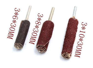 Đầu chà nhám dạng cuộn loại dài gắn máy khoan, cốt 3mm đầu 6mm 8mm 10mm