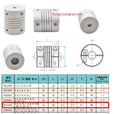 Khớp nối mềm- coupling D25