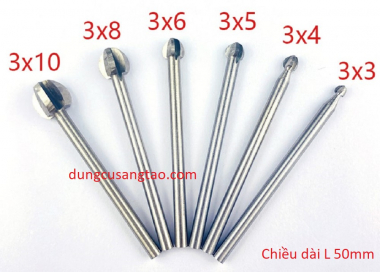 Phá thô cán 3mm (mũi quả đào)